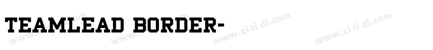 TeamLead Border字体转换